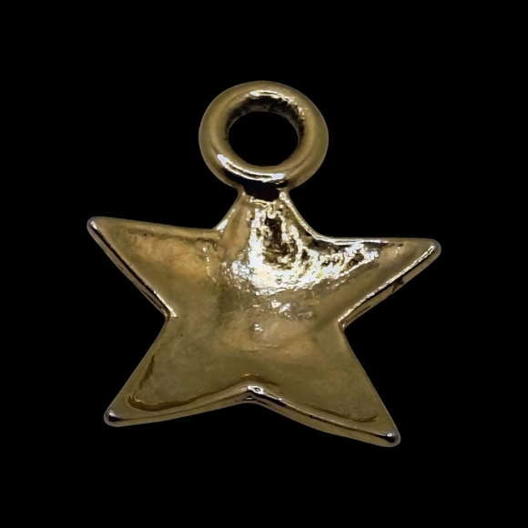 Shimmering Gold Star Earrings with Rhinestones - Picture 4 of 4